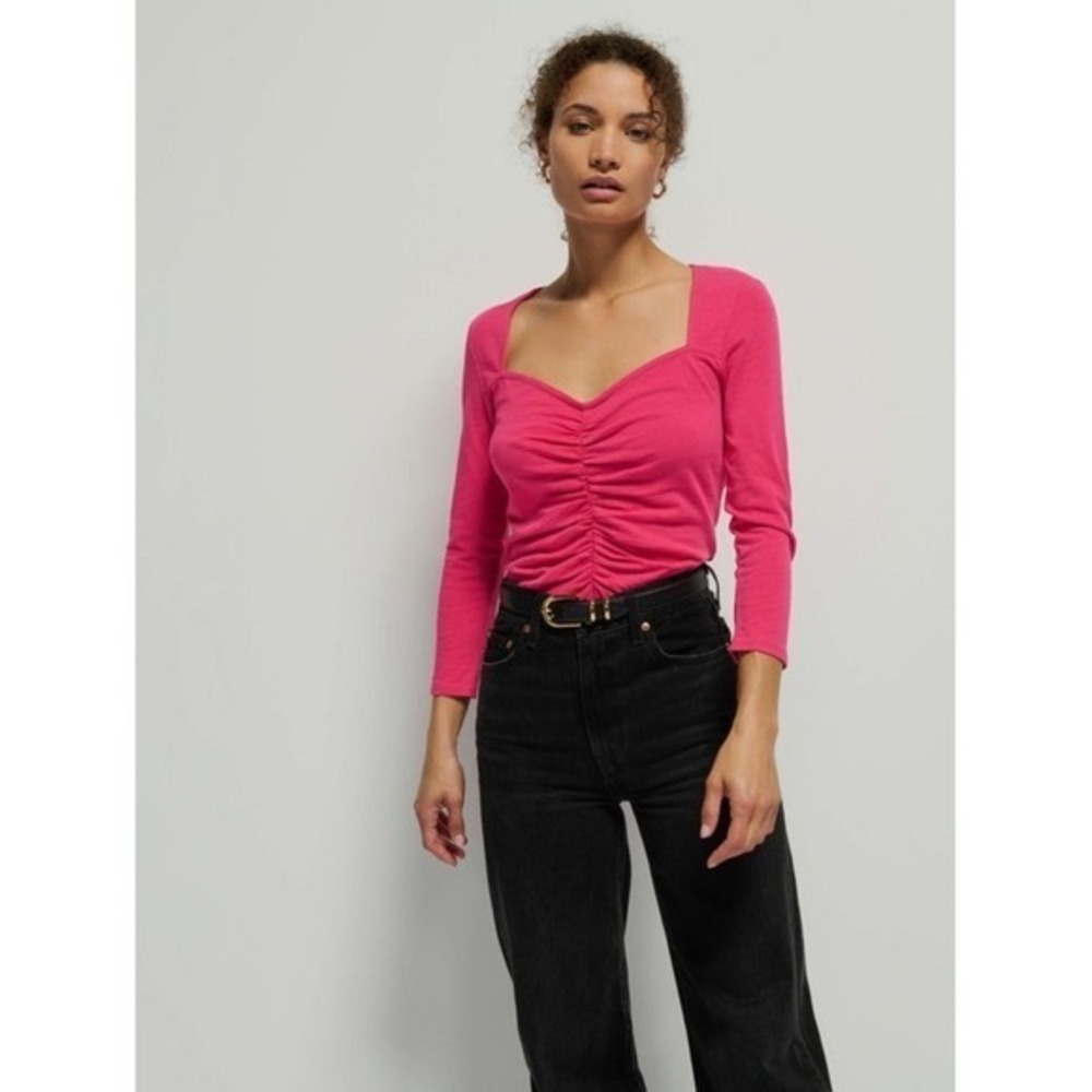 Nation LTD‎ Mikaela 3/4 Sleeve Top in Pink Size M